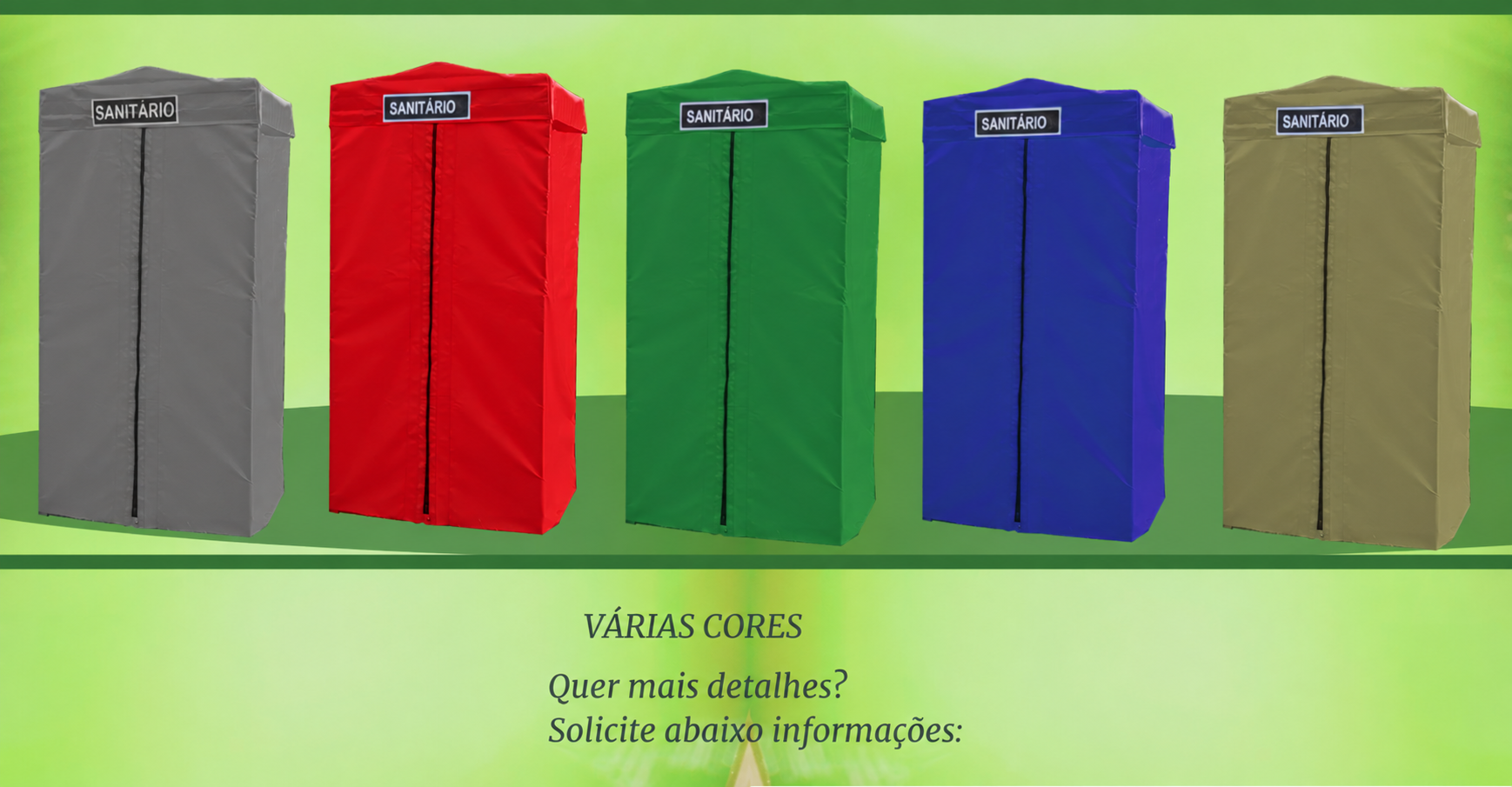 Cabine sanitária na cor Cinza