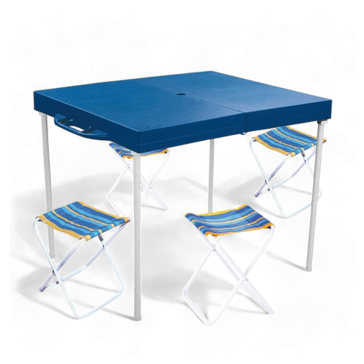 Mesa maleta com banquetas
