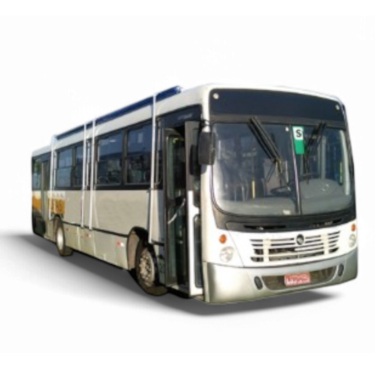 Ônibus preparado para receber o toldo